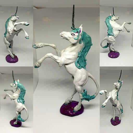 Resin figure base and mane sculpt